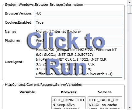 BrowserInfo and ServerVariables