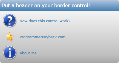 Silverlight Border control with a header